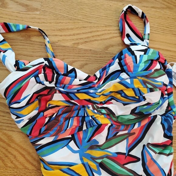 NWT Bleu Rod Beattie Lush Life Shirred 1 Pc Swimsuit Padded Underwire Sz 4 - Picture 4 of 8